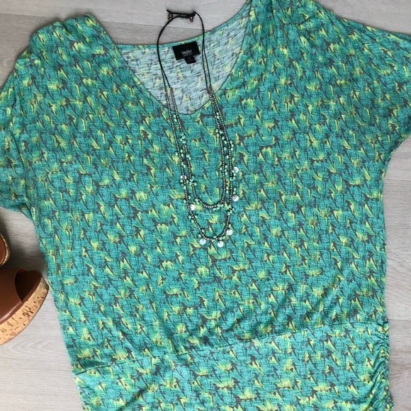 Mossimo Seafoam Green Slouchy Boho Top Size Large - Picture 3 of 9